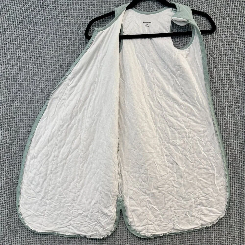 BubblePanda Bamboo Sleep Sack - Sage Green - Size Medium (6-12M) 1.0 TOG